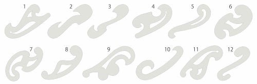 French Curves Stencil (Set of 12) - Isomars