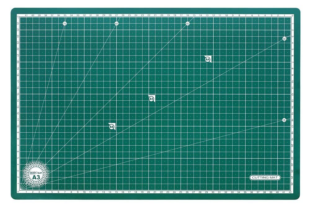 Garment Patchwork Quilting Ruler (12") with Cutting Mat A3 - Isomars
