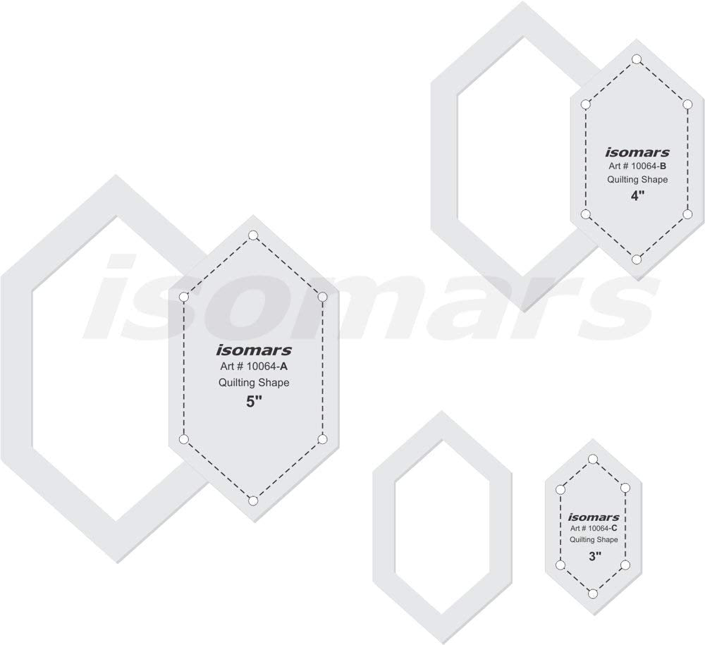Hexagon Quilting Patchwork Scale (Set of 3) - Isomars