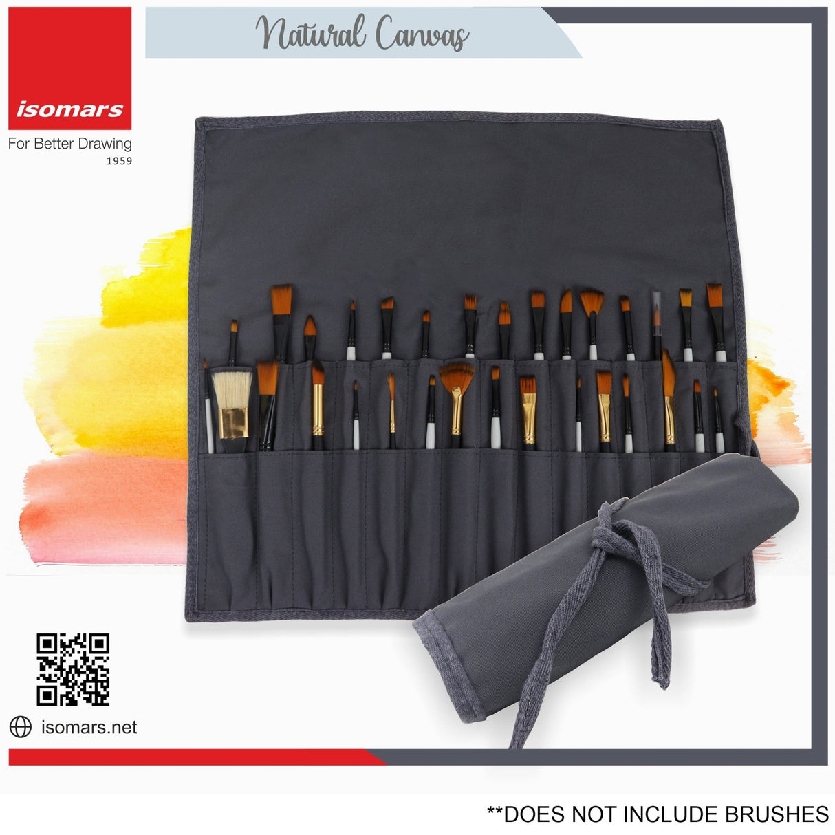 Isomars Brush Roll Up Case - Grey - Isomars