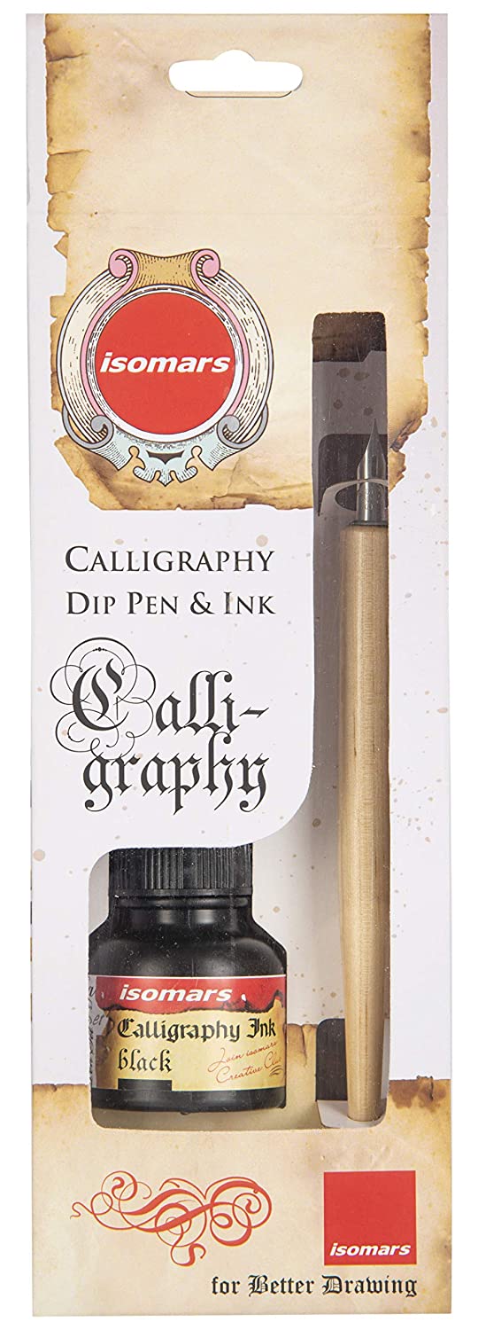 Isomars Dip Pen Wooden Manga Holder Set - Isomars