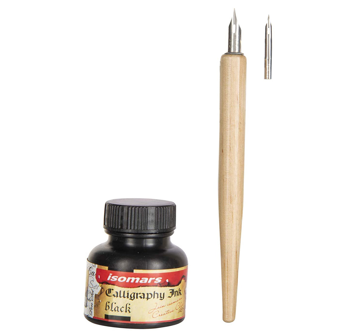 Isomars Dip Pen Wooden Manga Holder Set - Isomars