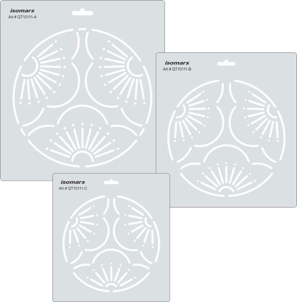 Isomars Quilting Template for Patchwork & Sewing (Set of 3) - Isomars