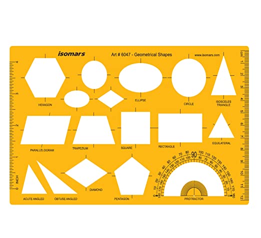 Isomars Technical Drawing Templates Set of 4 - Isomars