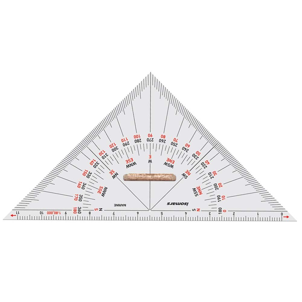 Isomars Universal Nautical Protractor with Marine/Nautical Divider and Pencil, Extra leads and Eraser - Isomars