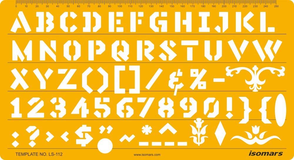 Lettering Stencil 112 - Isomars