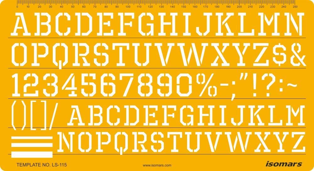 Lettering Stencil 115 - Isomars
