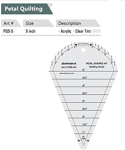 Isomars Petal Shapes Quilting Ruler - 5"
