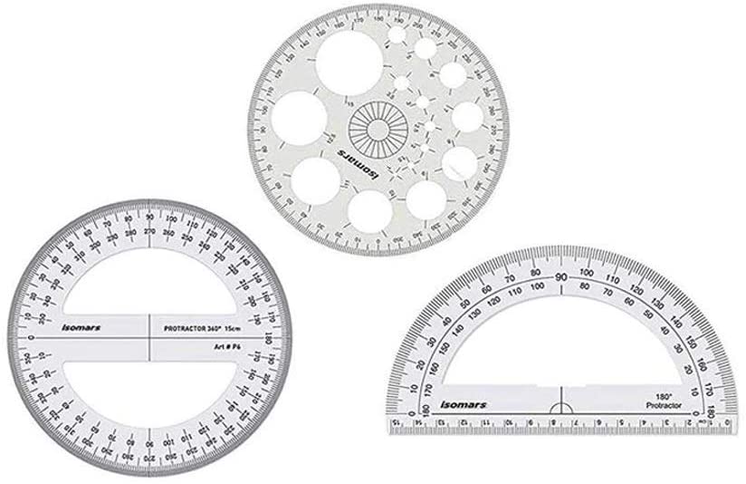 ProCircle, Protractor, Half D Combo Set - Isomars