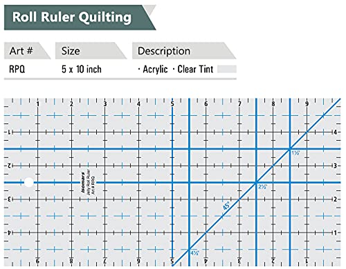Isomars Roll Ruler Quilting - 5" x 10"