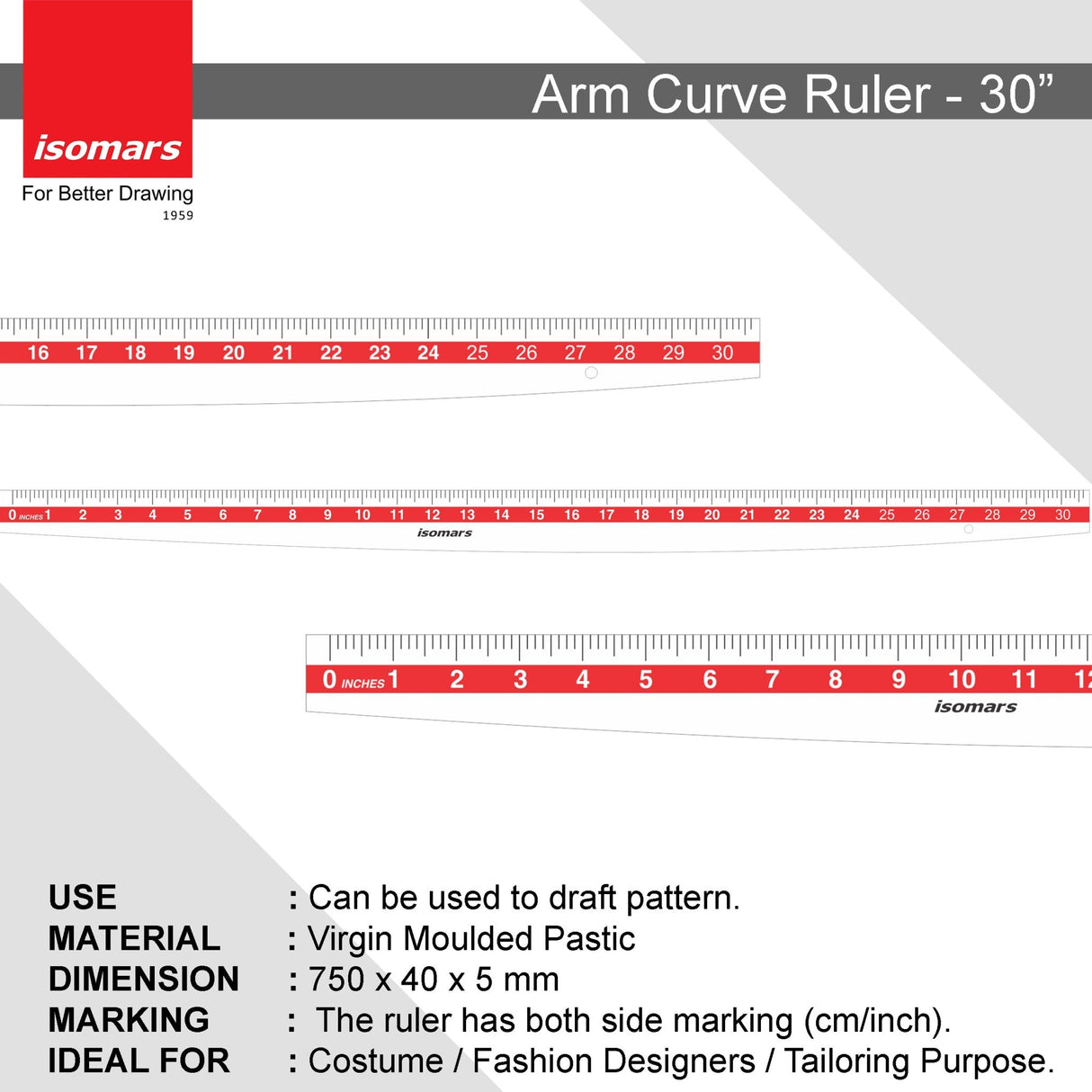 Tailoring Ruler Set Of 4 - Isomars