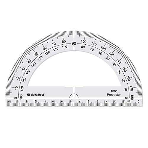 Technical Drawing Combo- 10x12 Inches Set Square, Pro Circle, 24 Inches T-Square, & Protractor - Isomars