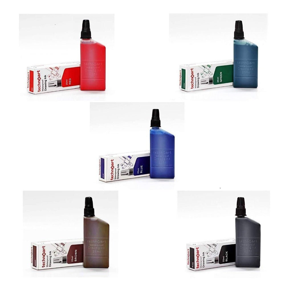Technoart Technical Drawing Pen Ink Combo (Set of 5) - Isomars