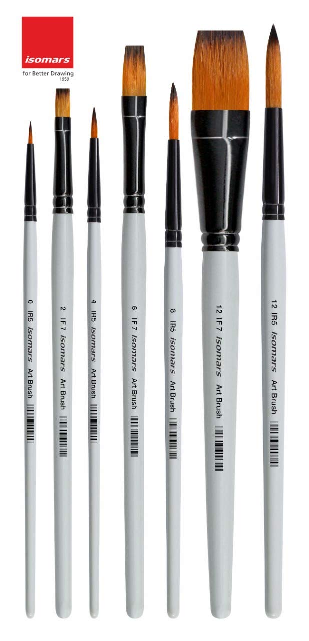 Isomars Round & Flat Brush Set of 7