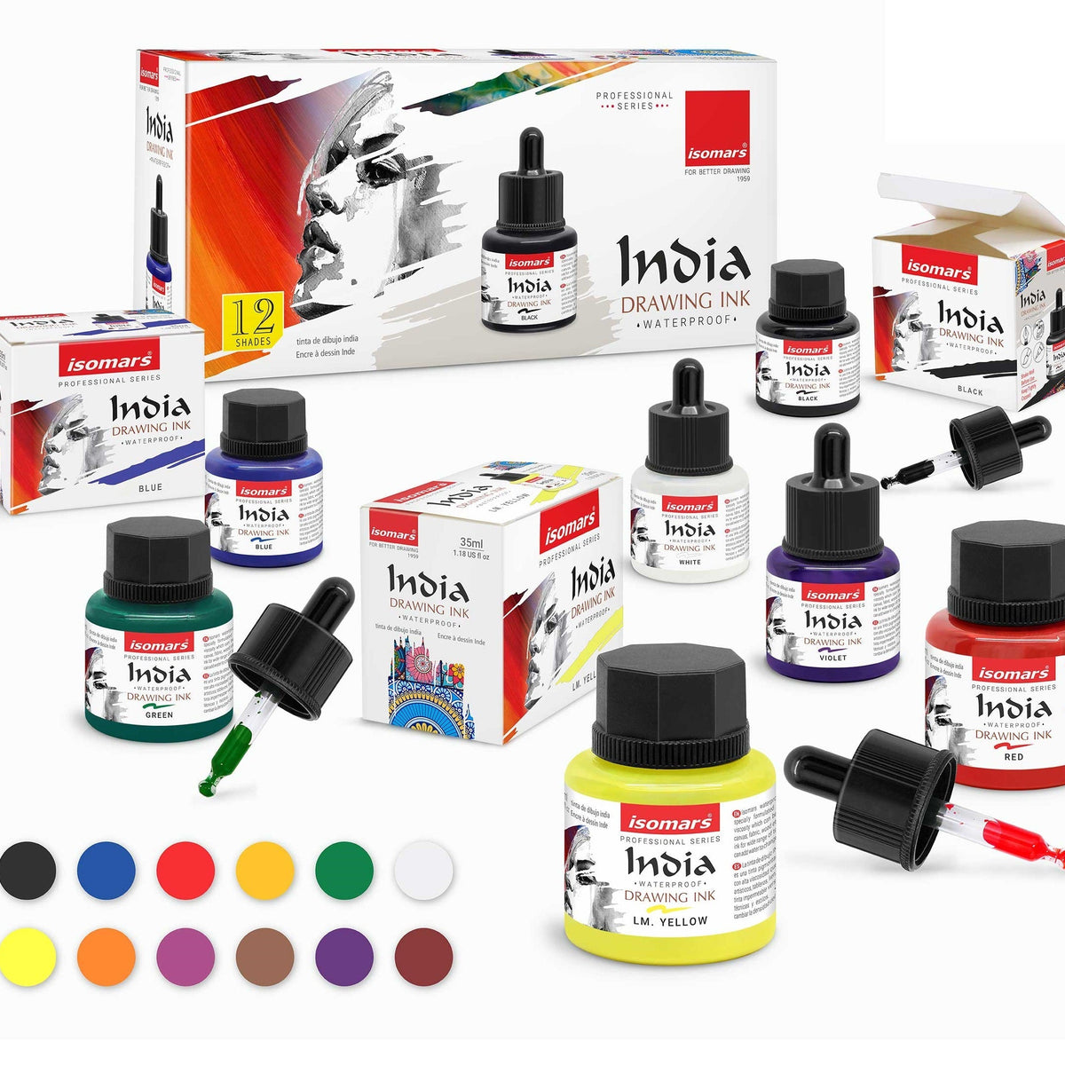 Waterproof Drawing Inks for Illustration, Sketching – Isomars