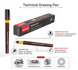 Isomars Technoart Fineliner Pen 0.3mm with Waterproof Black Ink Set