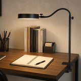 Isomars LED Study, Reading, Laptop, Computer,etc Desk Lamp with Clamp, Flexible Gooseneck, 3 Color Modes (Warm/Natural/Cool), Eye-Care Lighting (Black)