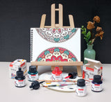 India Waterproof Drawing Ink With Dropper - Set of 6