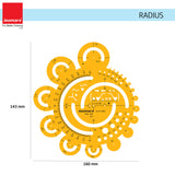 Isomars Radius Drawing Drafting Template Stencil