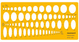 Isomars Ellipses - 20°,30°,40°,50° Shapes Figure Drawing Drafting Template