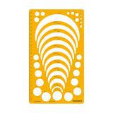 Isomars Circle Radius Drawing Drafting Template for Students & Professionals - 150 x 257mm
