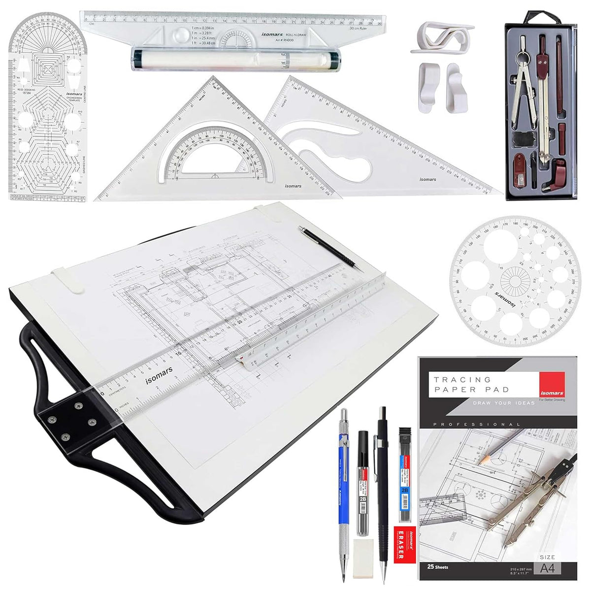 Isomars Drawing & Drafting Kit with 18.5
