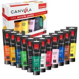 Isomars Canvaa Acrylic Paint 100ml - Set of 12 Vibrant Pigmented & Fadeproof Colors - ARTIST SERIES - For Canvas Painting, Scrap Book, Paper Board, Wood & Terracotta
