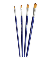 Isomars Estudio Filbert Paint Brush Set of 4 for Acrylic, Oil & Watercolor