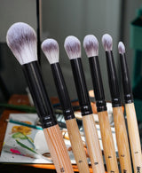 Isomars Blending Brush Studium - Set of 6 - Professional Artist Brushes for Soft Blending & Shading Ideal for Watercolor, Acrylic, Oil Painting and Ink Transitions - Sizes - 1,2,4,6,8,10