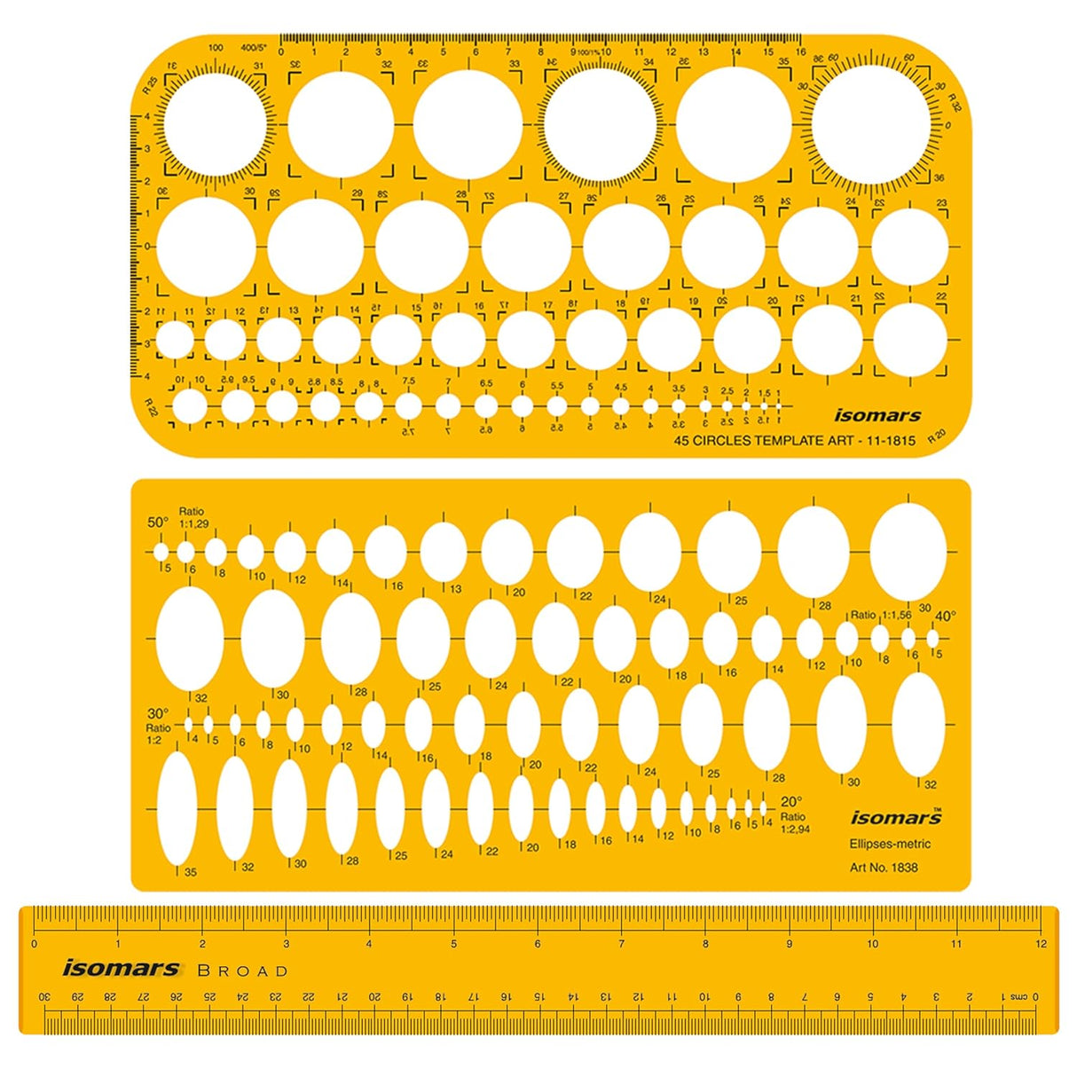 Isomars Jewellery Design Drawing & Drafting Template with 0.5mm Mechanical Pencil | Comes with Protective Canvas Cloth Cover