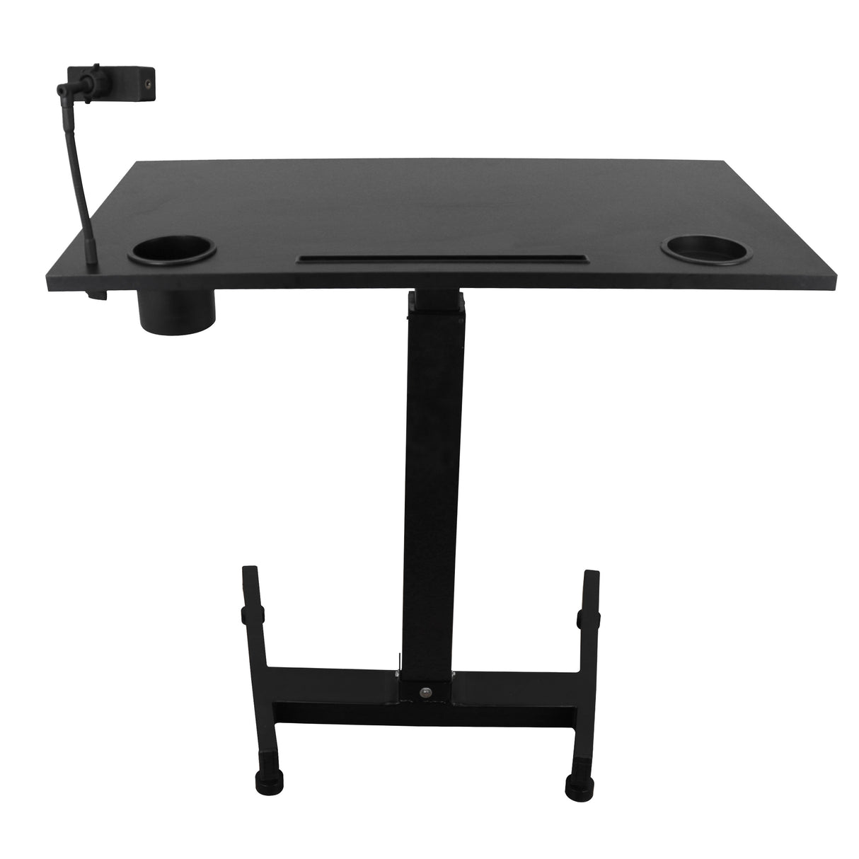 Isomars Airlift Made in India Multipurpose Height Adjustable 'SIT & Stand Laptop Table' with Foot Lever for Breakfast, Online Classes, Other Activities with Large Table Top (Black)