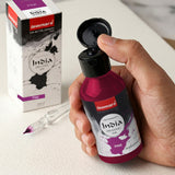 India Waterproof Drawing Ink Pink 100ml | Permanent Lightfast Artist Ink for Calligraphy, Airbrush, Illustration & Fabric Painting
