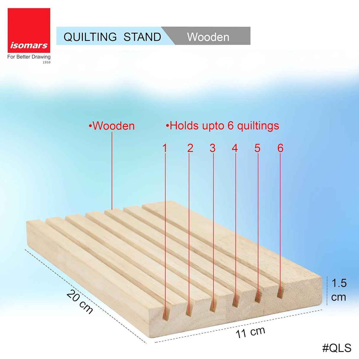 Isomars Quilting Stand - Wooden Stand Holds Upto 6 Quiltings - Quilting Holder Or Quilting Organiser