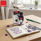 India Waterproof Drawing Ink Voilet 100ml | Permanent Lightfast Artist Ink for Calligraphy, Airbrush, Illustration & Fabric Painting