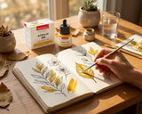 Isomars Professional Acrylic Ink Golden Yellow 35 ml, Waterproof Dropper