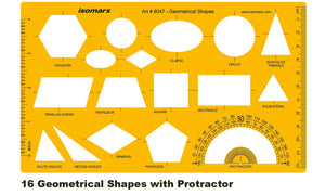 Isomars Pro Circle Small (16 Circles), Pro Circle Big (25 Circles), Circle Template, Parabola Template, Geometry Template, Combination Template | Ideal for Mandala Art | Engineering & Architect Drafting Students