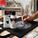 India Waterproof Drawing Ink White 100ml | Permanent Lightfast Artist Ink for Calligraphy, Airbrush, Illustration & Fabric Painting