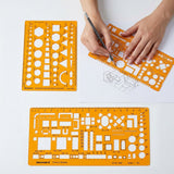 Isomars Designing Templates Combo Set of 8 | Engineering, Architecture & Interior Design Drafting Stencil Kit with General Purpose Template, Furniture, Electrical & Geometric Templates for Drawing & Drafting