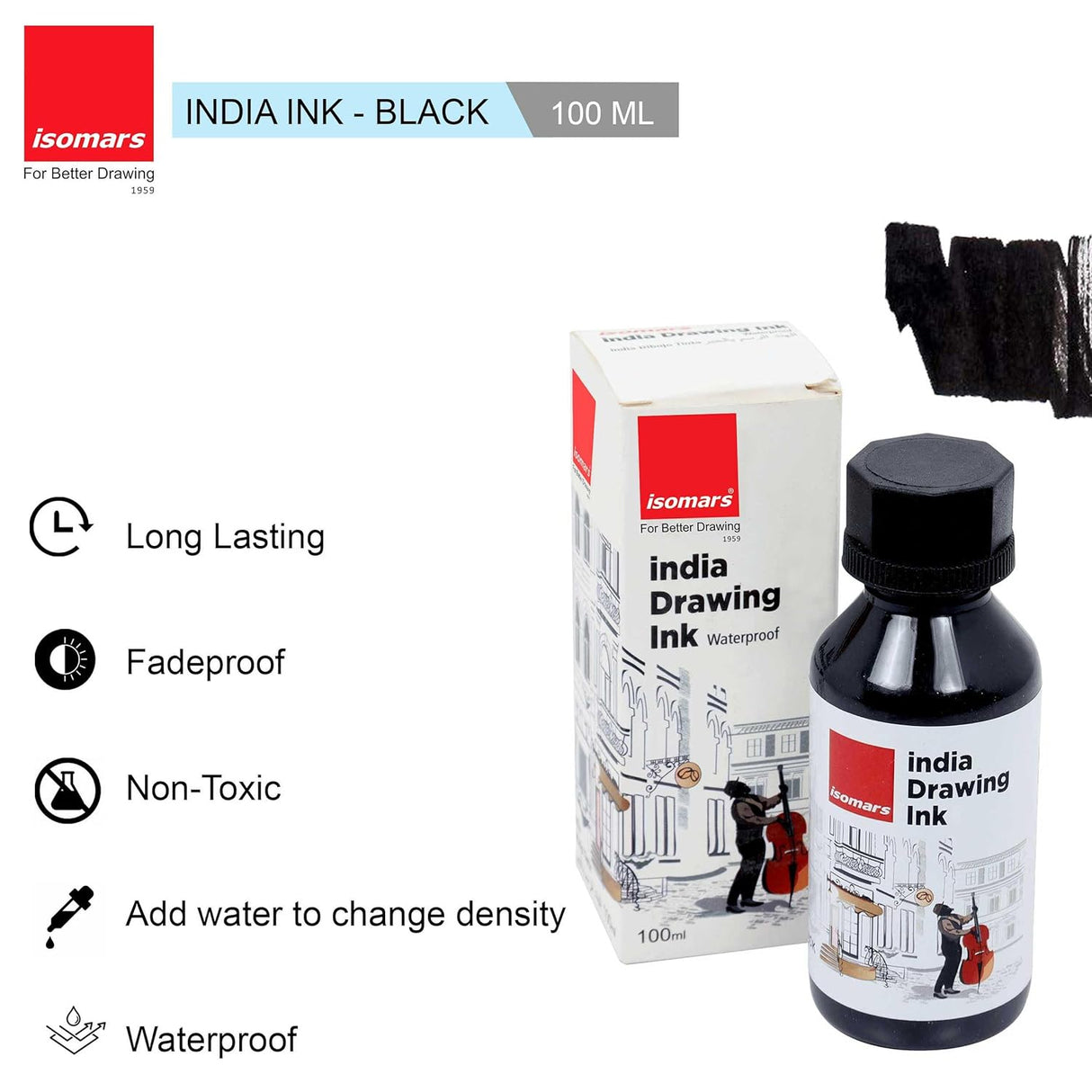 Waterproof Drawing Ink (Black 100ML)