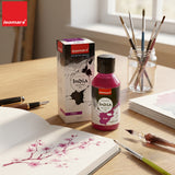 India Waterproof Drawing Ink Pink 100ml | Permanent Lightfast Artist Ink for Calligraphy, Airbrush, Illustration & Fabric Painting