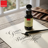 ISOMARS Calligraphy Dip Pen Ink Black, 100ml, Rich Pigmented Ink