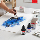 Isomars Acrylic Ink Black & Blue Combo, 35ml Each with Dropper