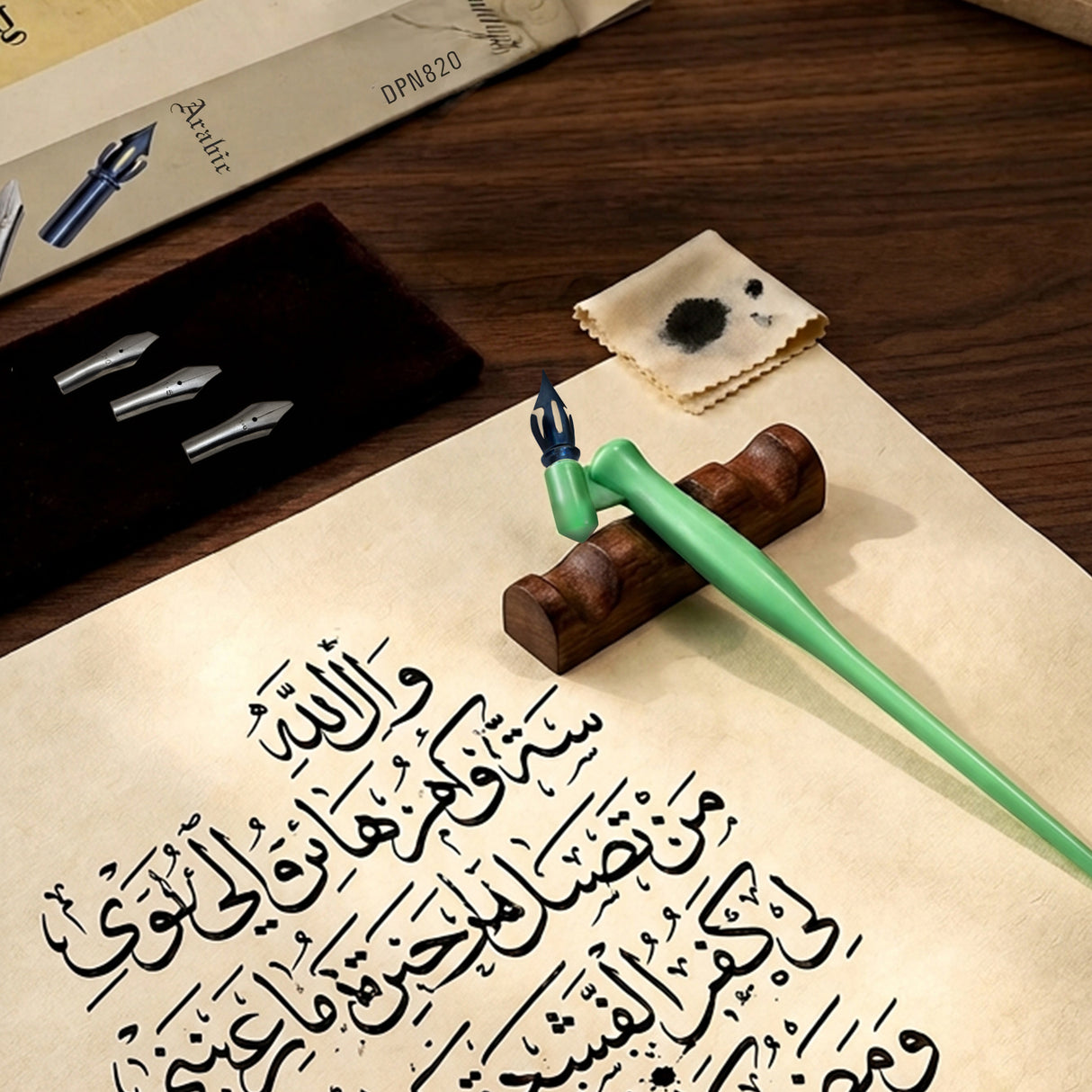 Plastic Holder Set (Oblique & Straight) with 3 Arabic and 1 Flex Nib