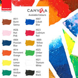 Isomars Canvaa Acrylic Paint 100ml - Set of 12 Vibrant Pigmented & Fadeproof Colors - ARTIST SERIES - For Canvas Painting, Scrap Book, Paper Board, Wood & Terracotta