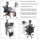 Isomars 24"/61cm Wide Made In India Desktop & Laptop Multipurpose Adjustable Table & Computer Workstation - Useful for Using Gadgets Like Desktop, Laptop, Tab/iPad etc (White)