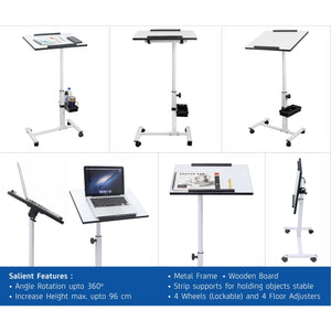 Isomars Laptop Table Study Desk - LDMWHITE