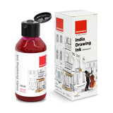 Isomars India Waterproof Drawing Ink - Maroon- 100ML Bottled Ink, for Paper Board, Canvas,Fabric and Wood Ideal for Designers, Airbrush Artists, Illustrators, Fine Artists and Craft and Hobbyists.