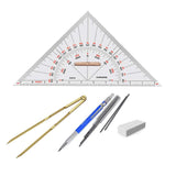 Isomars Universal Nautical Protractor with Marine/Nautical Divider and Pencil, Extra leads and Eraser