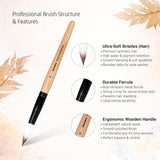 Isomars Studium Mop Brush Set of 4 - Professional Synthetic Hair Round Paint Brushes for Watercolor, Gouache, Acrylic, Ink & Oil Painting - Natural Wooden Handle Art Brushes (Sizes 14, 16, 18, 20)