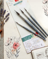 Isomars Professional Needle Liner Art Brush Set of 4 for Watercolor, Acrylic & Gouache Painting | Fine Detail Brushes for Outlining, Illustration & Miniature Artwork